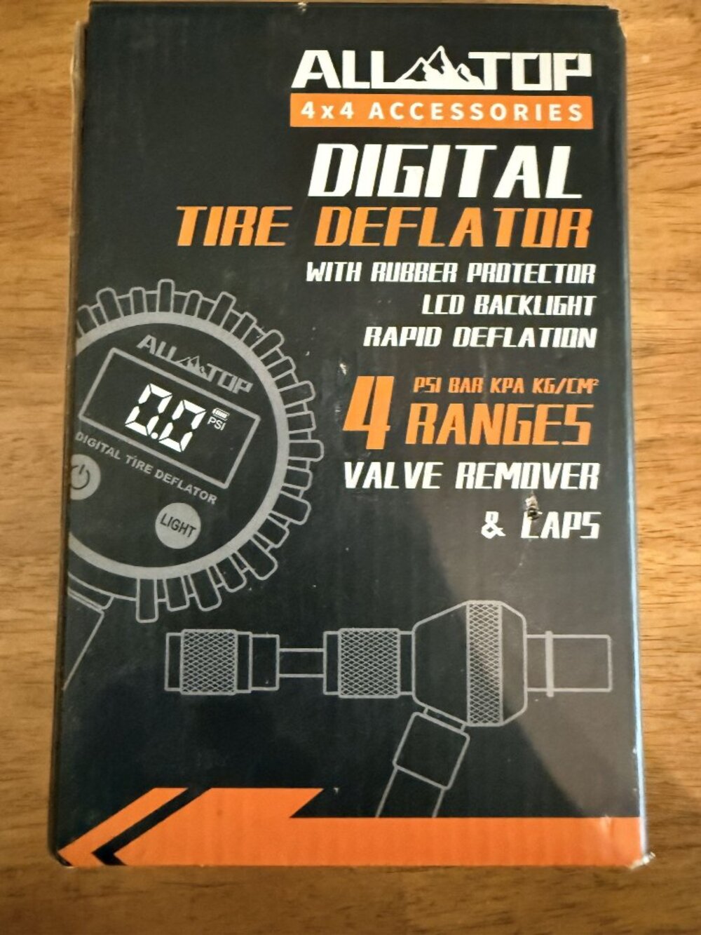 Alltop Digital Tire Deflator w/LCD Backlight & Rubber Protector & Pouch